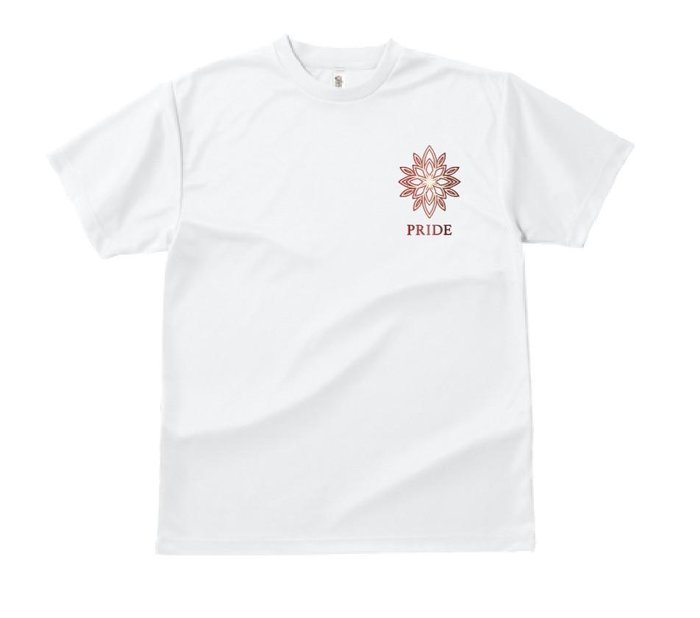 PRIDEオリジナルTシャツ（白・左胸ロゴ）